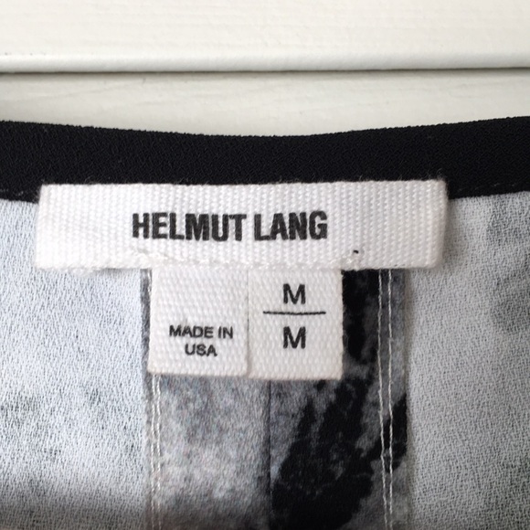Helmut Lang Mason Abstract Marble Geometric Print Top M - Picture 4 of 9